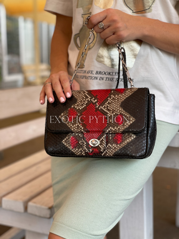 Snakeskin crossbody purse CL-329