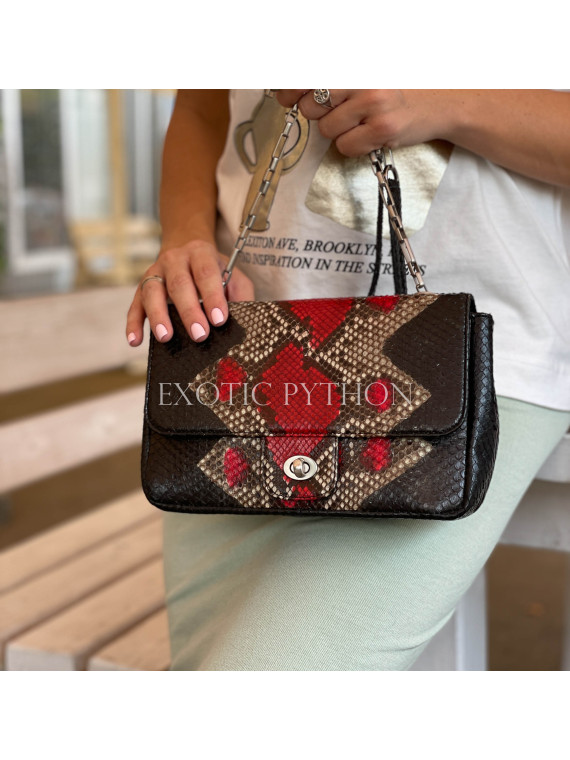 Snakeskin crossbody purse CL-329