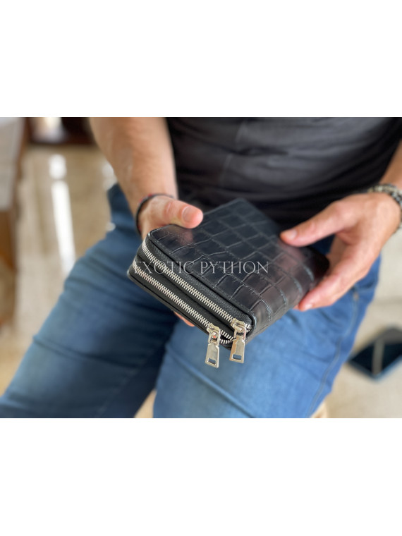 Crocodile leather wallet WA-120