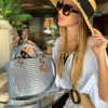 metallic silver snakeskin handbag luxury silver python leather handbag with top handle