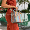 luxury snakeskin handbag iridescent finish iridescent python leather handbag turquoise gold