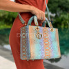 luxury snakeskin handbag iridescent finish iridescent python leather handbag turquoise gold
