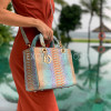 luxury snakeskin handbag iridescent finish iridescent python leather handbag turquoise gold