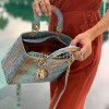 luxury snakeskin handbag iridescent finish iridescent python leather handbag turquoise gold