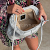 Elegant Python Leather Clutch with Soft Shape light cream python leather clutch bag
