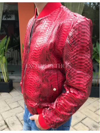 Men's snakeskin bomber jacket JT-124 Men's snakeskin bomber jacket JT-124