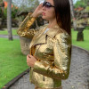 Gold leather jacket JT-90