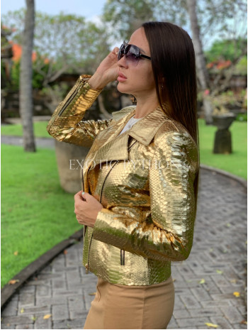 Gold leather jacket JT-90