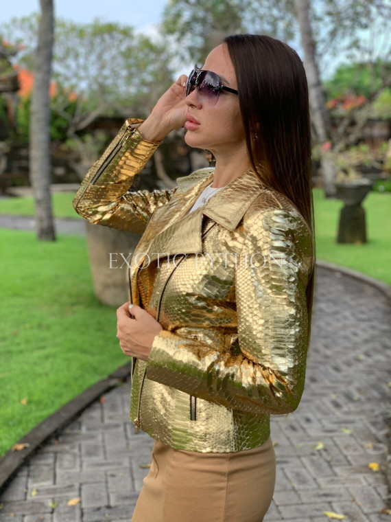 Gold leather jacket JT-90