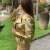 Gold leather jacket JT-90