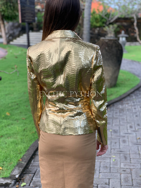 Gold leather jacket JT-90