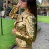 Gold leather jacket JT-90