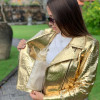 Gold leather jacket JT-90