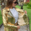 Gold leather jacket JT-90