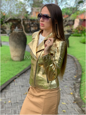 Gold leather jacket JT-90