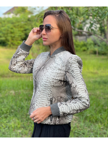 Women's bomber snakeskin jacket JT-88