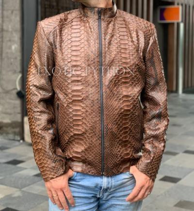 Snakeskin Leather Jacket
