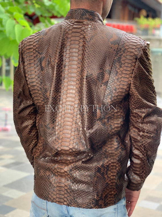 Men's snakeskin jacket JT-102