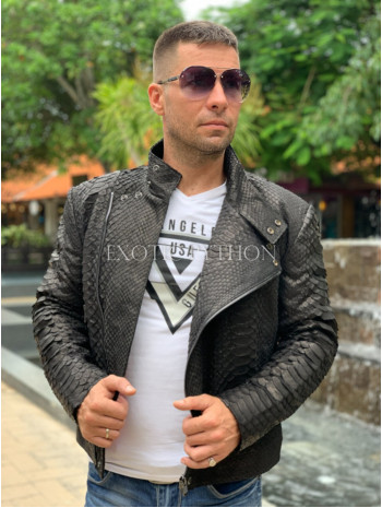 Men's black leather jacket JT-105 Men's black leather jacket JT-105