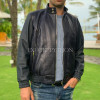 Men's black snakeskin jacket JT-106