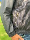 Men's black snakeskin jacket JT-106