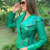 Women's green snakeskin jacket JT-94