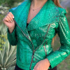 Women's green snakeskin jacket JT-94