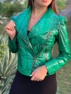 Women's green snakeskin jacket JT-94
