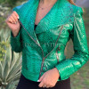 Women's green snakeskin jacket JT-94