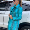 Women's trench snakeskin coat JT-96