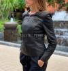 Women's black snakeskin jacket JT-98