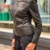 Women's black snakeskin jacket  JT-98