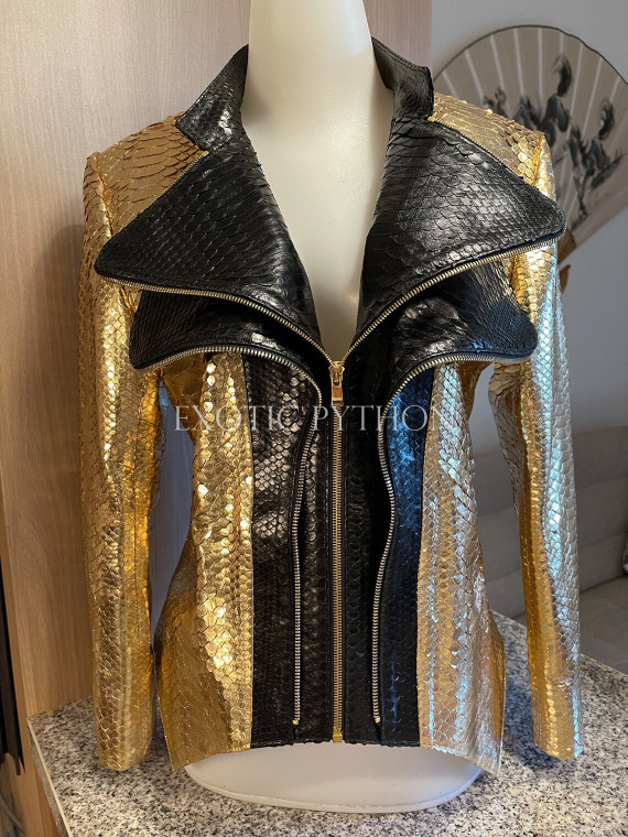 Women's gold snakeskin jacket  JT-99