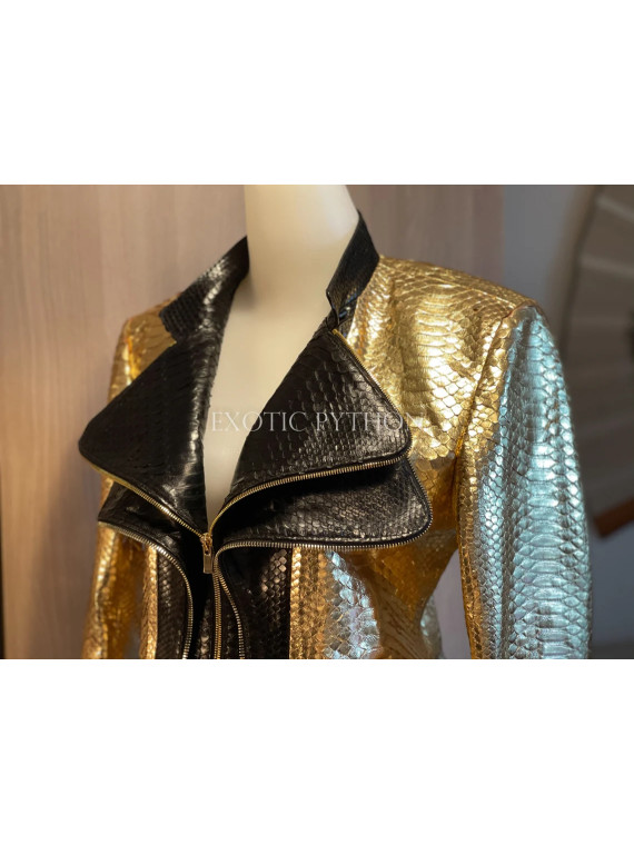 Women's gold snakeskin jacket  JT-99