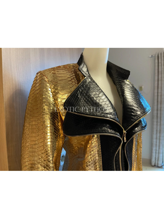 Women's gold snakeskin jacket  JT-99