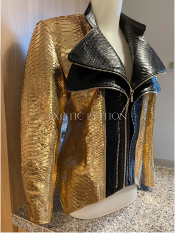 Women's gold snakeskin jacket  JT-99