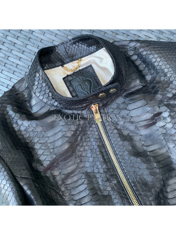 Black snakeskin jacket JT-91