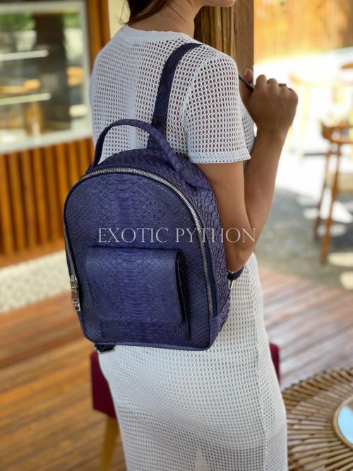 Python leather backpack BG-376