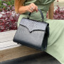 Python leather handbag combined with lambskin BG-377