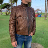 Men's snakeskin brown jacket JT-111