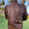 Men's snakeskin brown jacket JT-111