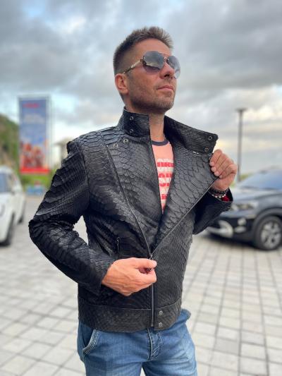 Real Python Leather Jacket