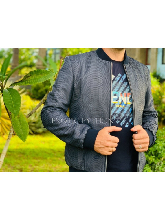 Men's snakeskin bomber jacket JT-122