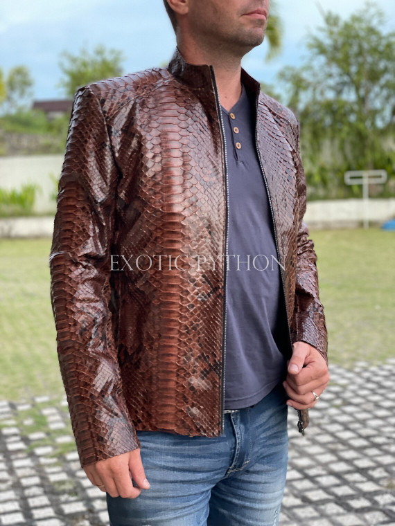 Men's snakeskin jacket JT-123