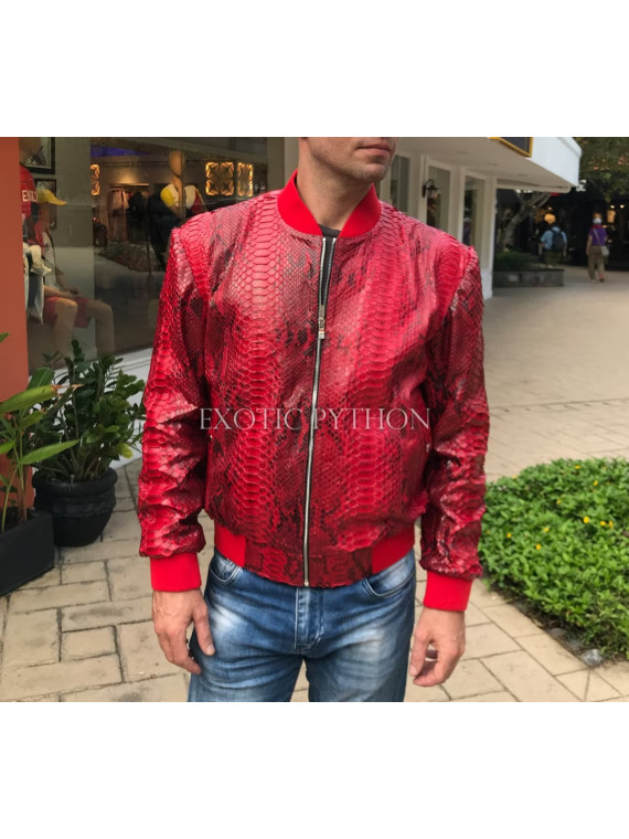 Men's snakeskin bomber jacket JT-124