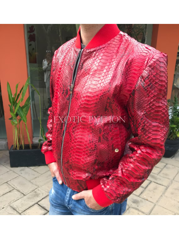 Men's snakeskin bomber jacket JT-124