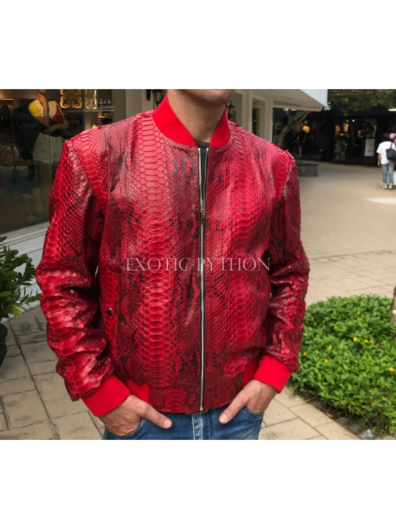 Men's snakeskin bomber jacket JT-124