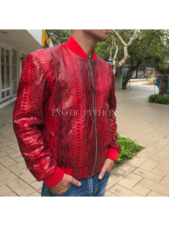 Men's snakeskin bomber jacket JT-124