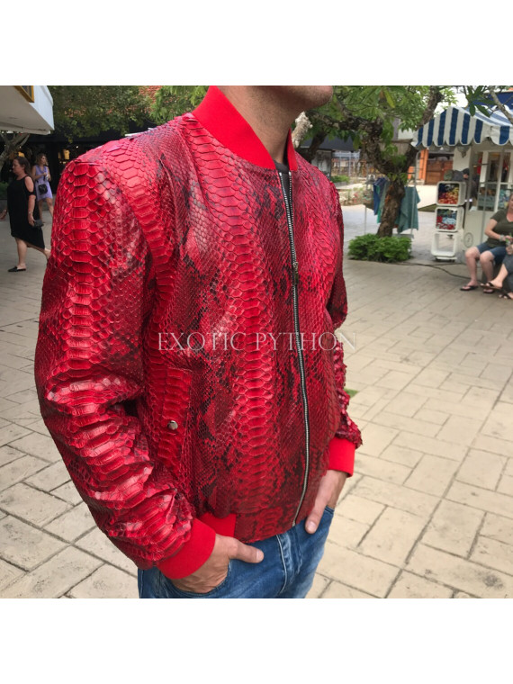 Men's snakeskin bomber jacket JT-124