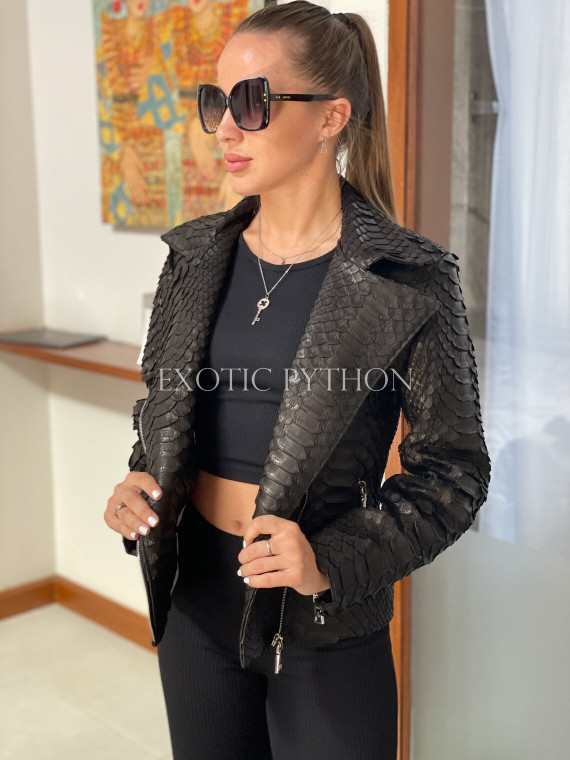 Women's Snakeskin Jacket Dragon Python  JT-74